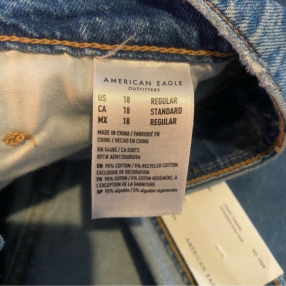 NWT American Eagle Tom Girl Jeans size 18 low rise ripped - Picture 9 of 14